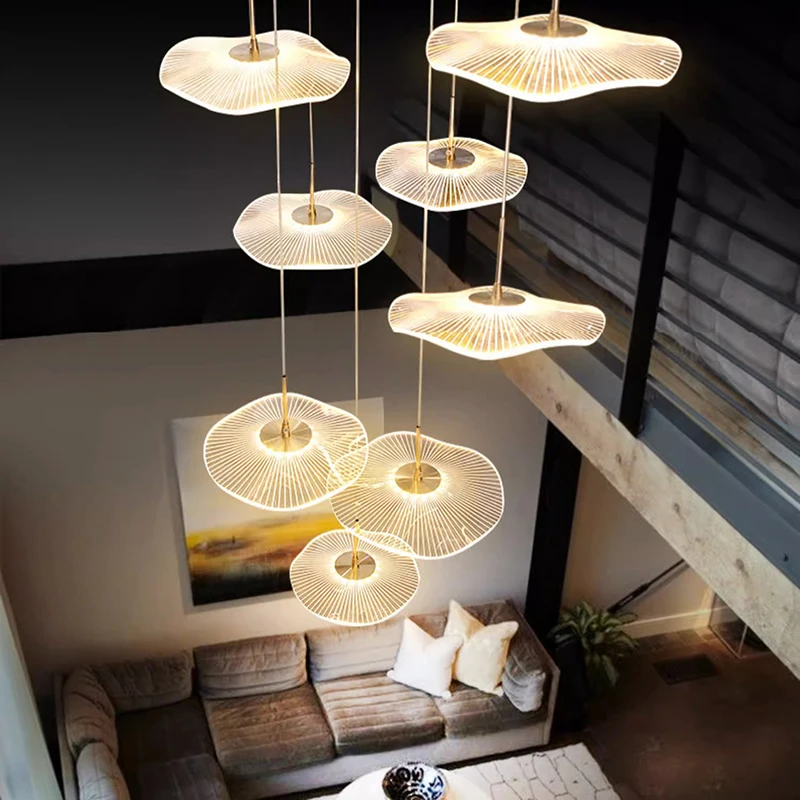 Nordic Stair Chandelier Pendant Light – Modern Ceiling Lighting - Image 2