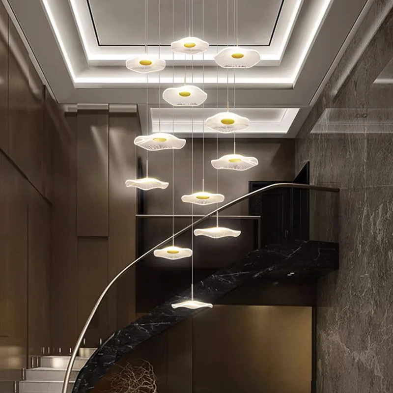 Nordic Stair Chandelier Pendant Light – Modern Ceiling Lighting - Image 4
