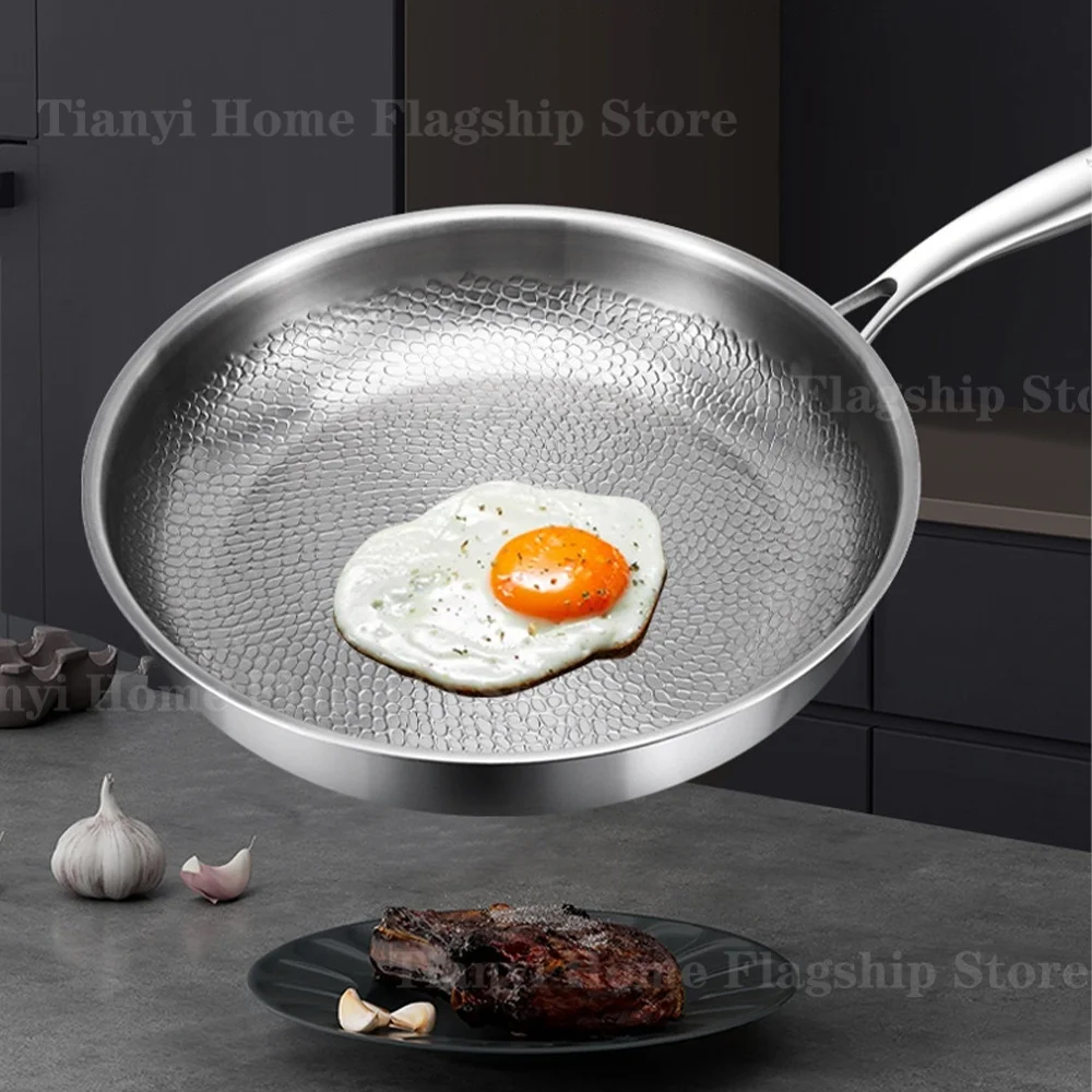 Titanium Stainless Steel Frying Pan 22–30cm – Non-Stick Skillet - Image 6